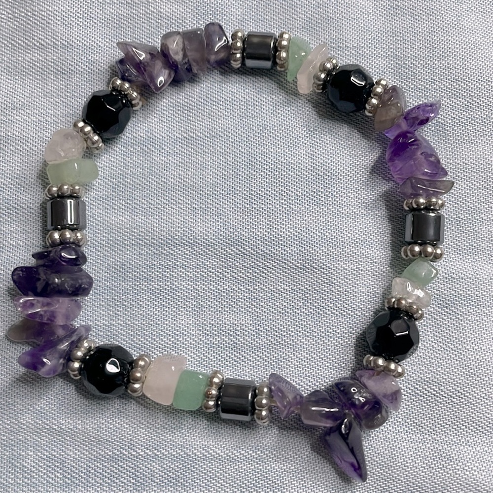 Multigemstone Stretch Bracelet - image 1